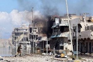 Destruction de Syrte par l'aviation française et britannique