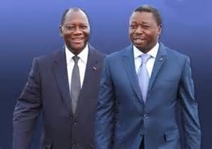 Farce électorale françafricaine au Togo. Le kleptocrate Ouattara en renfort du dictateur françafricain Faure Gnassingbé au Togo