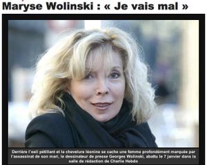 La veuve de Wolinski met en doute la version officielle des attentats de Charlie Hebdo et demande des éclaircissements dans "Le Dauphiné"