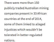 L’empreinte controversée des miniers australiens en Afrique (JAI)