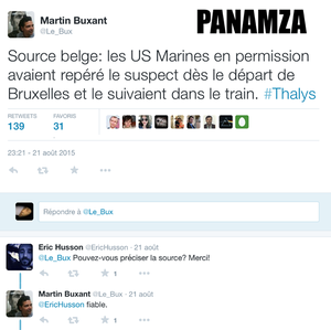 THALYS : LA VERSION OFFICIELLE DE PARIS ET WASHINGTON CONTREDITE PAR UNE "SOURCE BELGE FIABLE" (Panamza)