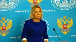 Maria Zakharova porte-parole du M.A.E russe