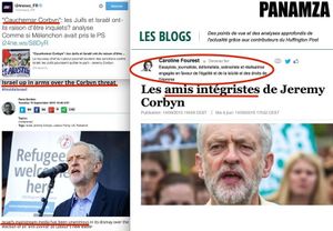 CAROLINE FOUREST ET LA PRESSE ISRAÉLIENNE : MÊME COMBAT CONTRE LE PRO-PALESTINIEN JEREMY CORBYN (Panamza)