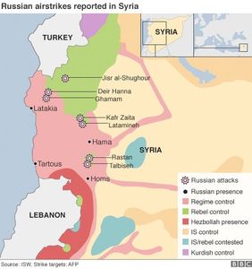 Bilans des premières frappes aériennes russes en Syrie