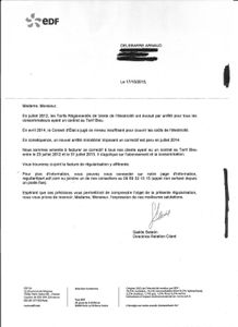 EDF, cagole du mois d'octobre 2015
