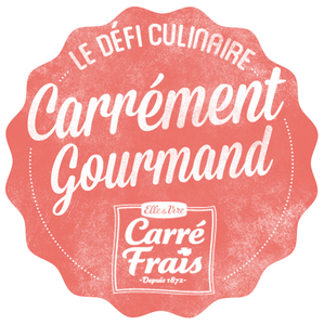 Tartines de Carré Frais, crevettes et coriandre