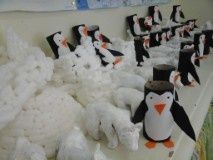 Ours en carton et igloos en maïs soufflé
