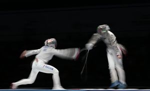 Médaille d'argent au sabre féminin à Moscou