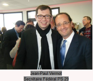 Clarification : Jean-Luc Vermot, soutien inconditionnel d'Hollande et de sa politique, sera le candidat social-libéral soutenu par le PS et EELV, le Front de Gauche appelle pour sa part déjà à "converger" avec le PS autour de leurs "valeurs communes" pour le second tour des municipales ! Face à l'urgence sociale une seule alternative pour Morlaix, une liste 100 % à gauche !