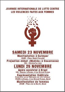 Finistère : Journée internatinale de lutte contre les violences faites aux femmes
