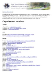 ADMD federation internationale - membres