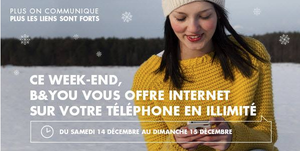 B&YOU : Surf illimité ce week-end du 14 décembre.