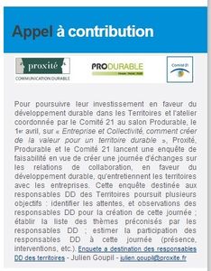 DD : réflexions sur la relation Collectivités et Entreprises