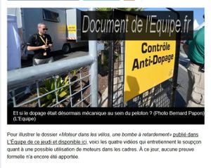 Ma rubrique du vélo : dopage mécanique, le retour au véritable amateurisme est urgent