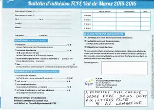 Bulletin d'adhésion 2015 2016
