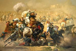 Bataille de Sidi-Brahim, huile sur toile 2004, Hocine Ziani