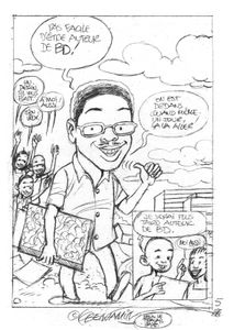 Projet de BD pour Egoscopic: crayonné définitif de la planche 5
