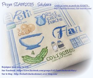 Projet SIAM 2015 : l'ouvrage brodé