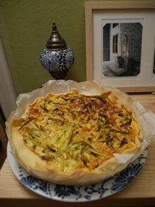 Tarte aux poireaux, oignons et lardons!