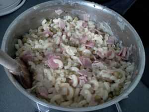 Risotto de coquillettes aux petits pois