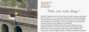 Mini World Lyon présent dans le livre: Lyon et le Lyonnais - 100 Lieux pour les curieux