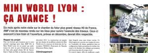 Mini World Lyon à l'honneur dans le magazine RMF (Rail Miniature Flash) du mois d'août 2015