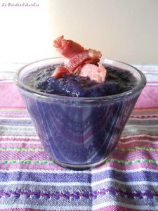 Soupe de chou rouge aux lardons