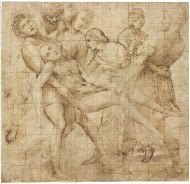 Confrontation magistrale des regards croisés Raphaël, le Parmesan et Baroche. Raffaello, Parmigianino, Barocci. Metafore delle sguardo. Rome