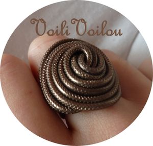Bague tournicoti marron glacé