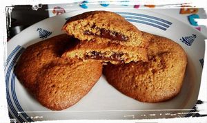 cookies à la vergeoise au coeur coulant