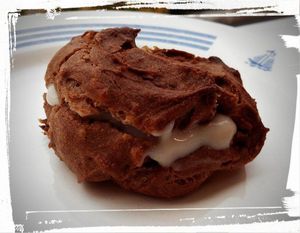 chouquette au chocolat- yaourt sojasun saveur noisette