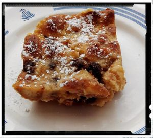 gratin brioché aux raisins secs