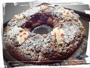 couronne orange-chocolat et ses pépites