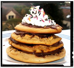 mille feuille de pancakes vanille-nutella
