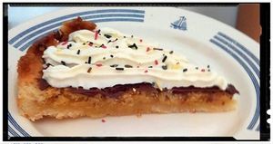 tarte sablée frangipane poire-pistache et chocolat