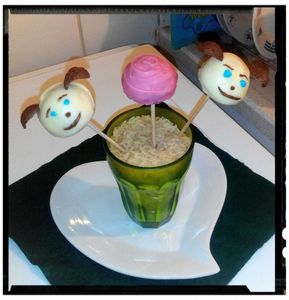 pop cakes rigolo aux chocolat blanc