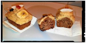 mini-cakes aux fruit secs exotique et son crémeux vanille