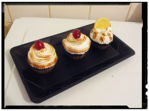 muffins citron-fraise meringué