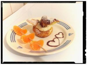 cygnes à la crème ricotta aux clémentines