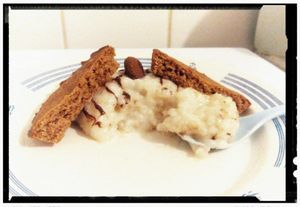 riz au lait d' amande au chocolat blanc