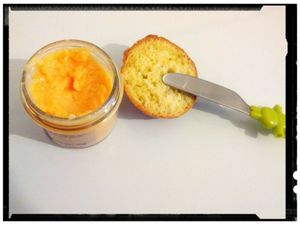 crème d' orange à tartiner et sa génoise à l'amande