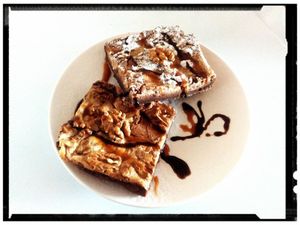 brownie aux noix façon cheescake au fromage blanc