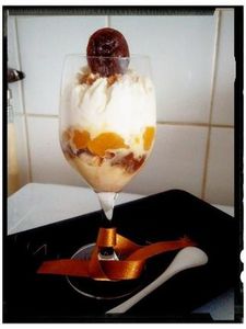 Trifle pêches- figues au miel