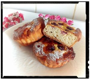 tartelettes levées à la crème coco framboise