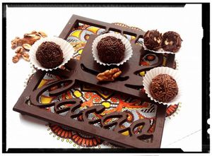 Brigadeiros revisités au cappuccino et noix ( truffes du brésil )