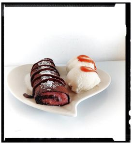 Crêpe choco-fruit rouge et son sorbet citron
