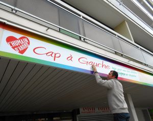 Le local de campagne de "Cap à Gauche" opérationnel