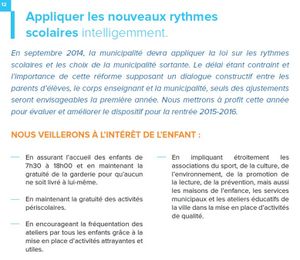 Rythmes scolaires : la nouvelle municipalité et Monsieur le Maire nous auraient-ils menti ?