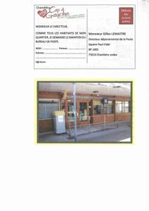 Non à la fermeture de la poste du Biollay