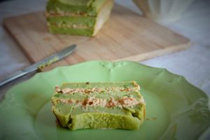 Cake petit pois et crème de carotte épicée